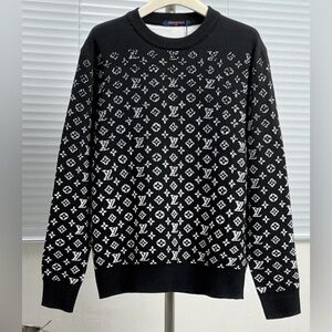 Louis Vuitton Monogram Black & White Men's Sweater - Designer Style